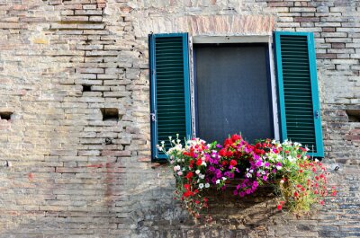Papier peint  Fenêtre d'une maison en Toscane