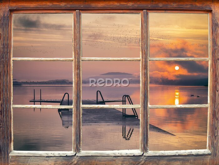 Papier peint  Fenêtre donnant sur Sunrise