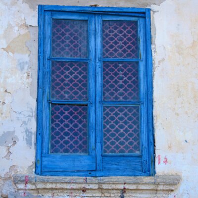 Papier peint  Fenêtre en bleu