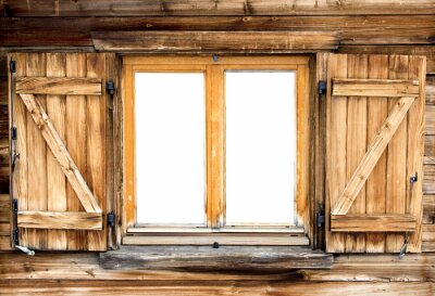 Fenêtre en bois avec des volets