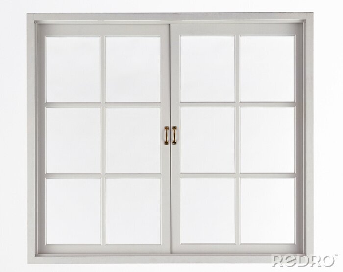 Papier peint  Fenêtre simple en blanc
