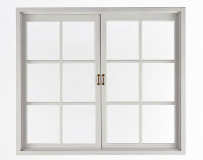 Papier peint  Fenêtre simple en blanc