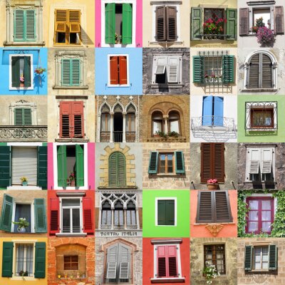 Fenêtres anciennes en Italie