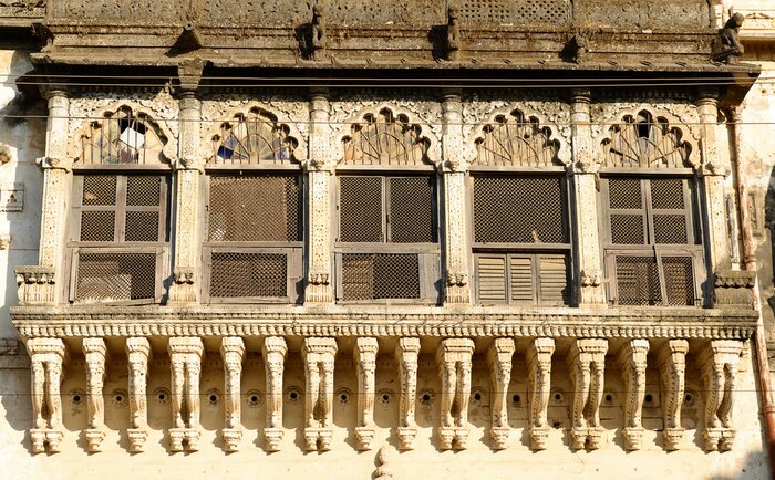 Papier peint  Fenêtres décoratives d'un bâtiment