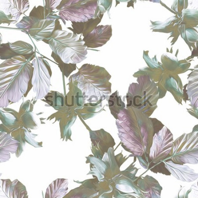 Papier peint  Feuilles de noyer à l'automne