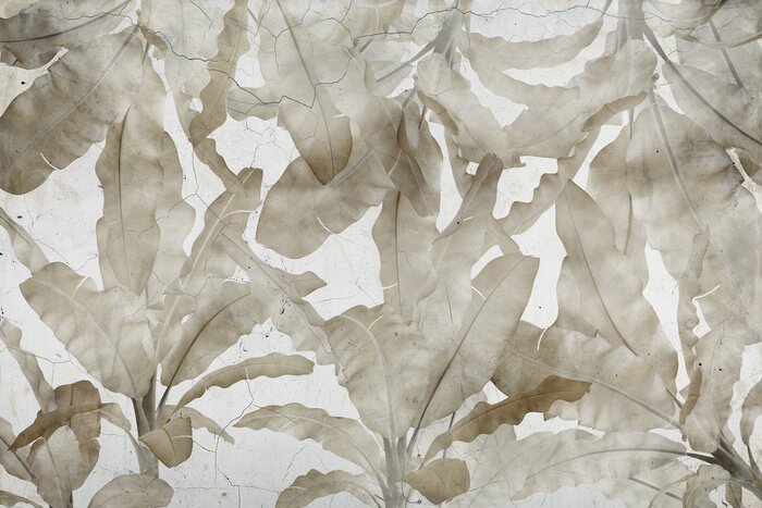 Papier peint  Feuilles de palmier brunes sur la texture