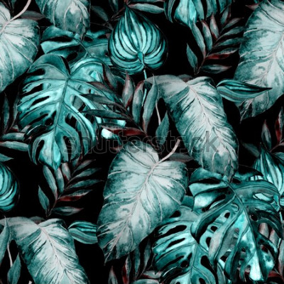 Papier peint  Feuilles de palmier de style vintage