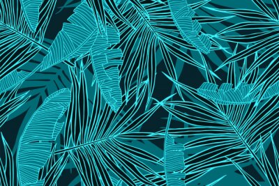 Feuilles tropicales abstraites