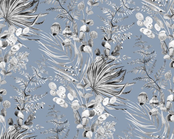 Papier peint  Feuilles tropicales au vent