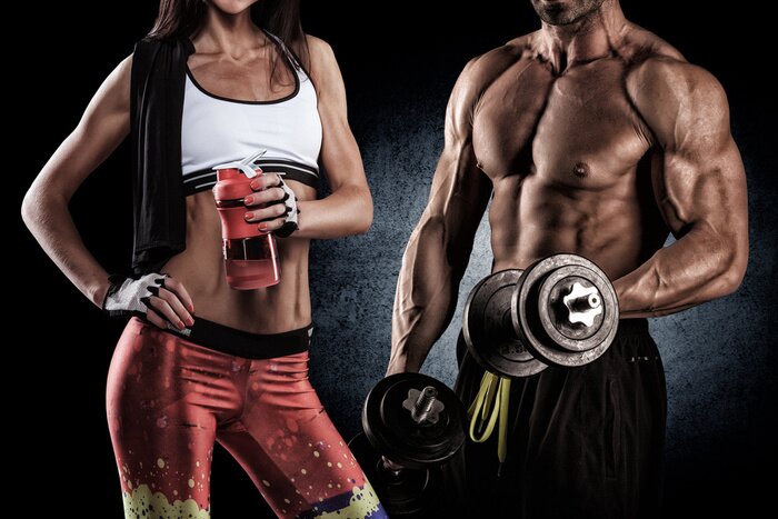 Papier peint  Fitness couple de sportifs