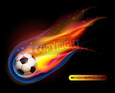 Papier peint  Flammes autour d'un ballon