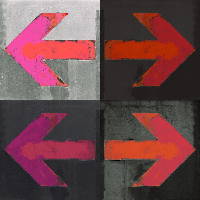 Papier peint  Flèches sur un graffiti