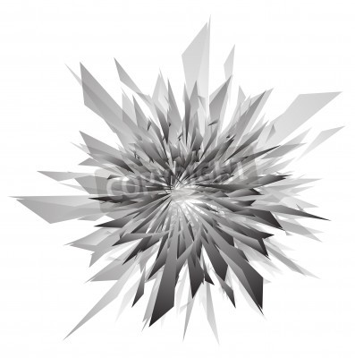 Papier peint  Fleur abstraite en 3D