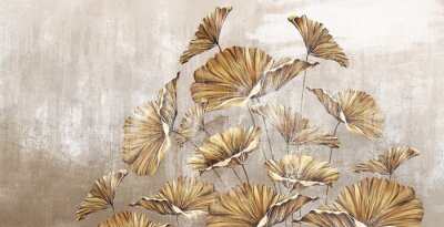 Papier peint  Fleurs brunes subtiles