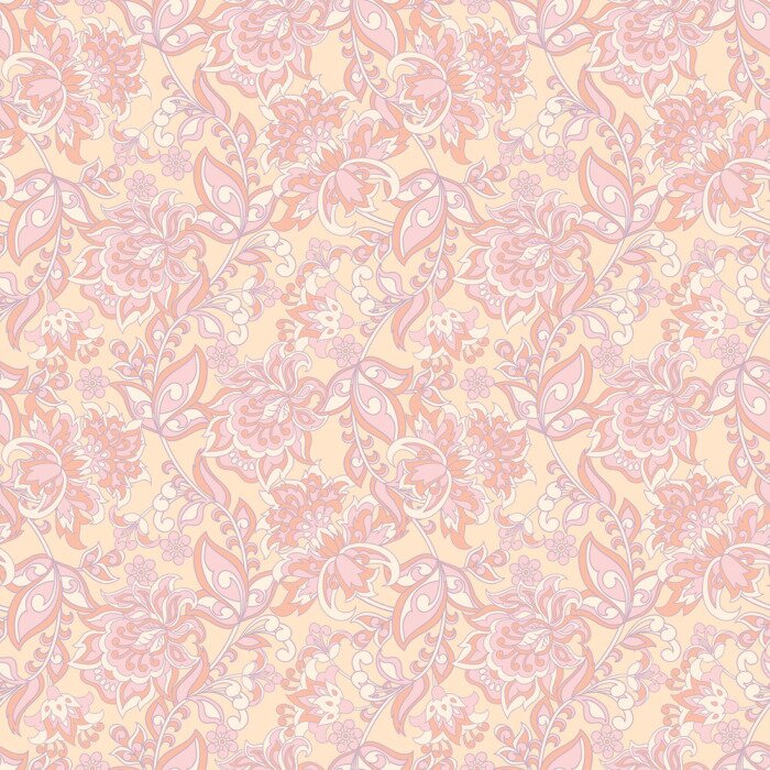 Papier peint  Fleurs d'Orient colorées