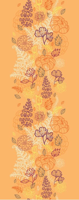 Papier peint  Fleurs sur un motif vintage