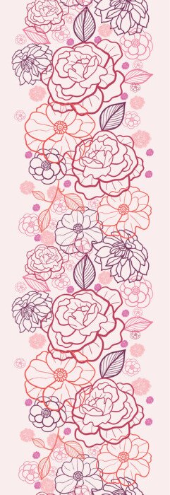 Papier peint  Fleurs sur une composition rose