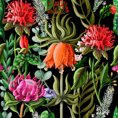 Fleurs tropicales paradisiaques