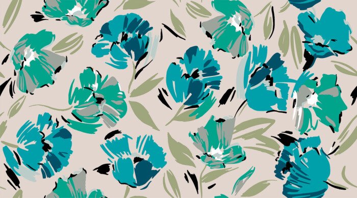 Papier peint  Floral pattern. Hand drawn vector illustration