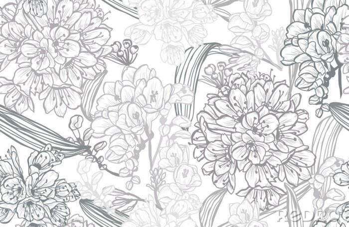 Papier peint  floral seamless pattern