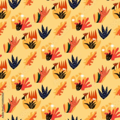 Papier peint  Flower savanna pattern 4