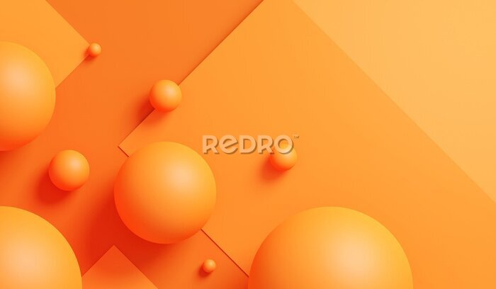 Papier peint  Fond 3D orange