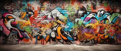 Papier peint  Fond abstrait de graffiti sur le mur