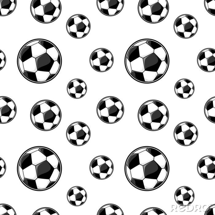 Papier peint  Fond ballons de foot traditionnels