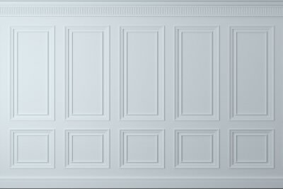 Papier peint  Fond blanc avec moulures