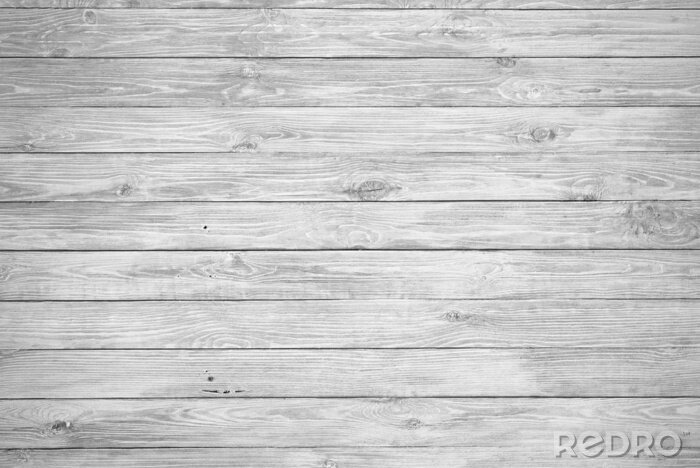 Papier peint  Fond blanc planches de bois horizontales
