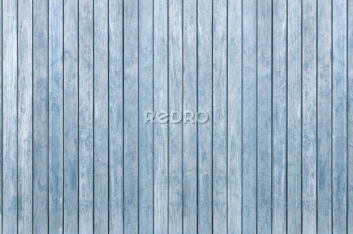 Papier peint  Fond bleu de planches de bois