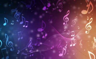 Papier peint  Fond coloré avec des notes