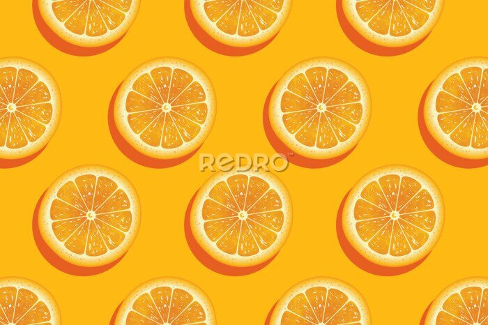 Papier peint  Fond de tranches d'orange