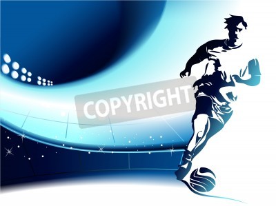 Papier peint  Fond moderne silhouette de joueur de foot