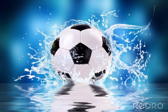 Papier peint  Football 3D dans l'eau