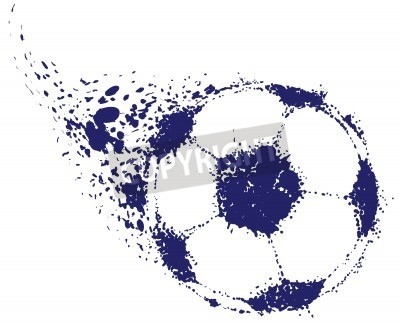 Papier peint  Football 3D et points de peinture