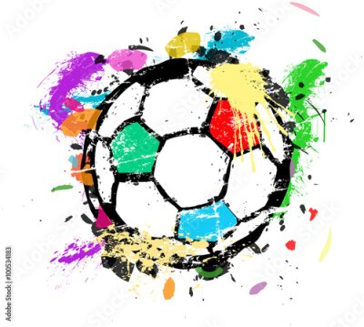 Papier peint  Football en couleurs