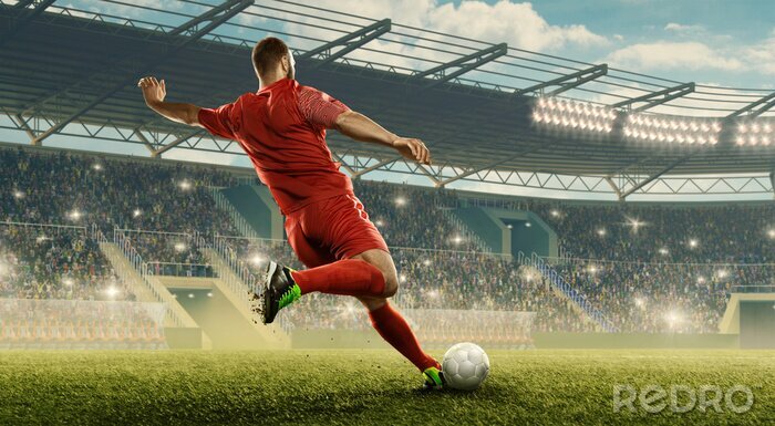 Papier peint  Footballeur sur le point de tirer