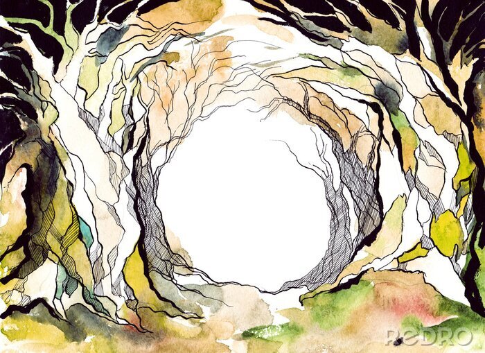 Papier peint  Forêt abstraite