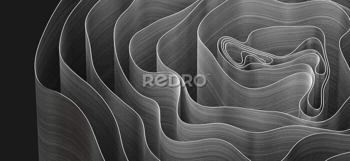 Papier peint  Formulaires 3D monochromes