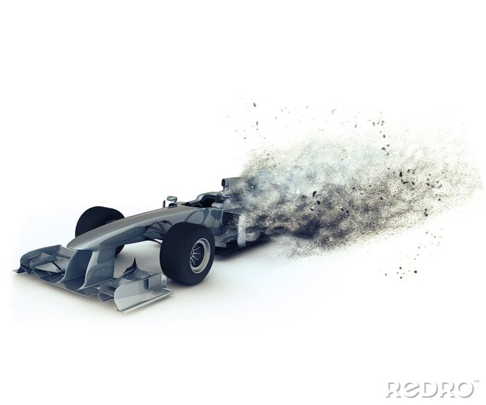 Papier peint  Formule 1 3d bolide abstrait