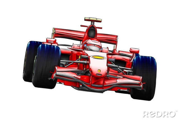 Papier peint  Formule 1 3d bolide rouge