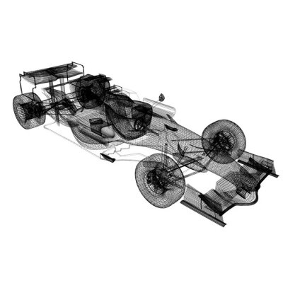 Papier peint  Formule 1 3d modèle de bolide