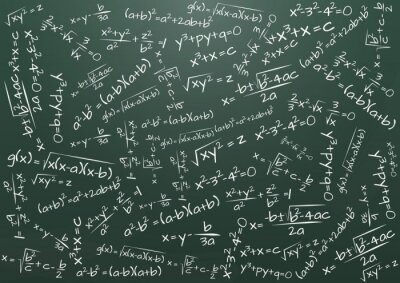 Papier peint  Formules mathématiques sur un tableau vert
