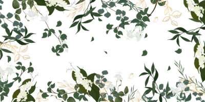 Papier peint  Fourrés de petites plantes sauvages vertes