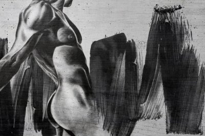 Papier peint  Fresque avec un homme sportif