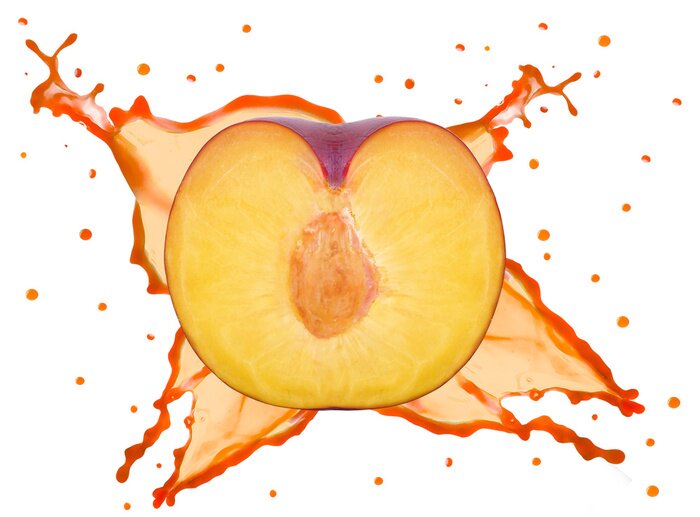 Papier peint  Fruit juteux sur fond blanc