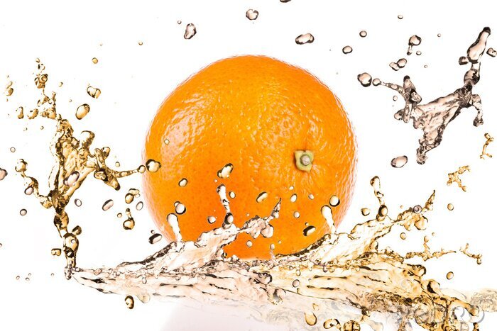 Papier peint  Fruit orange dans l'eau