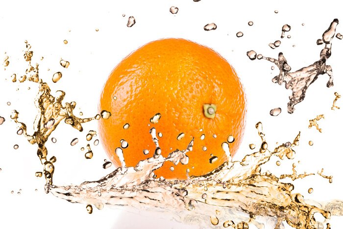 Papier peint  Fruit orange dans l'eau