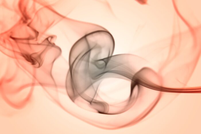 Papier peint  Fumée noir orange